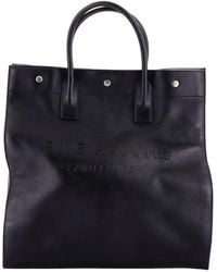 Saint Laurent - Leather Rive Gauche Shopper Tote Tall (Authentic Pre- Loved) - Lyst