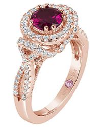 Suzy Levian - Rose Plated Cz Anniversary Ring - Lyst