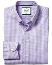 Charles Tyrwhitt - Non-iron Button Down Check Slim Fit Shirt - Lyst
