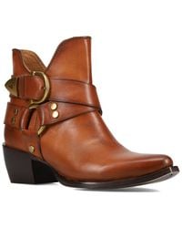 Frye - Sacha Multi Strap Leather Bootie - Lyst