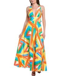 MILLY - Catarina Multi Stripe Poplin Maxi Dress - Lyst