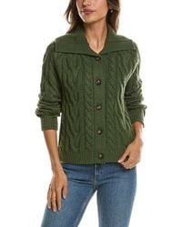 Forte - Luxe Cable Wool & Cashmere-Blend Cardigan - Lyst