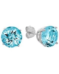 MaxColor - 10k 4.10 Ct. Tw. Blue Topaz Studs - Lyst