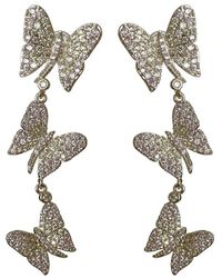 Eye Candy LA - Luxe Collection Cz Butterfly Drop Earrings - Lyst