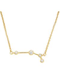 Sterling Forever - When Stars Align Constellation Sign 14K Plated Cz Necklace - Lyst