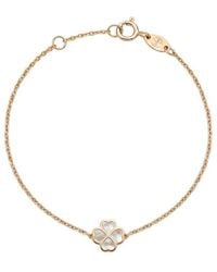 Italian Gold - 14K Mother Of Pearl Stackable Bracelet - Lyst