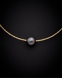 Italian Gold - 18K Pearl Choker Necklace - Lyst