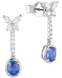 Gregg Ruth - 14K 1.30 Ct. Tw. Diamond & Sapphire Butterfly Earring - Lyst
