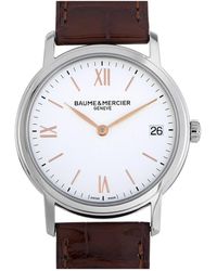 Baume & Mercier Leather Watch - Metallic