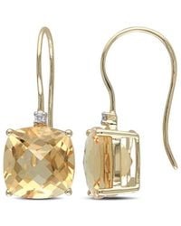 Rina Limor - 10k 8.02 Ct. Tw. Diamond & Citrine Earrings - Lyst