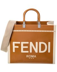 Fendi - Sunshine Medium Shopper Bag With Logo - Lyst