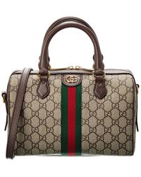 Gucci - Ophidia GG Small Top Handle GG Supreme Canvas & Leather Bag - Lyst
