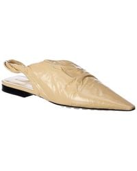 Bottega Veneta - Leather Slingback Flat - Lyst