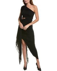 Alice + Olivia - Alice + Olivia Lourdes Cutout Silk-trim Maxi Dress - Lyst