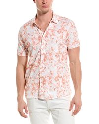 RAFFI - Monotone Floral Printed Button Front Shirt - Lyst