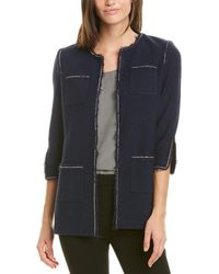 St. John Wool-blend Jacket - Blue