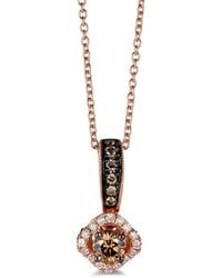 Le Vian - Le Vian 14K Rose 0.44 Ct. Tw. Diamond Pendant Necklace - Lyst