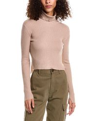 Dress Forum - Cropped Wool-blend Turtleneck Sweater - Lyst
