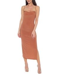 Bebe - Maxi Cowl Jersey Dress - Lyst