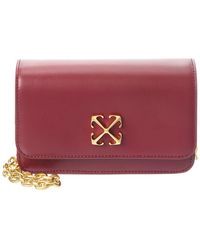 Off-White c/o Virgil Abloh - Off-white Jitney Leather Wallet On Chain - Lyst