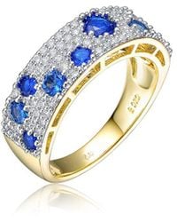 Rachel Glauber - Two-tone Plated Cz Ring - Lyst