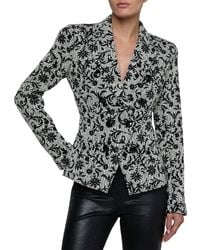 L'Agence - Bethany Structured Wool-Blend Blazer - Lyst