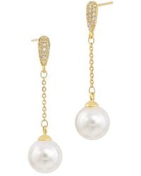 Savvy Cie - Cz Dangle Earrings - Lyst