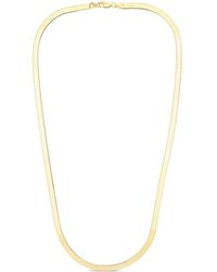 Italian Silver - Piazza Di Spagna 14k Over Herringbone Chain Necklace - Lyst