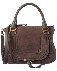 Chloé - Marcie Medium Suede Satchel - Lyst
