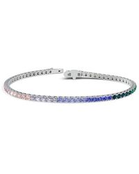 Lab Grown Diamonds - 5.00 Ct. Tw. Lab-Grown Diamond & Lab-Grown Sapphire Tennis Bracelet - Lyst