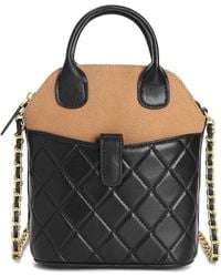 Tiffany & Fred Paris - Mini Quilted Suede & Leather Tote - Lyst