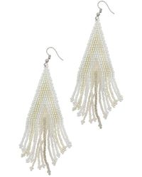 Adornia - Rhodium Plated Statement Earrings - Lyst