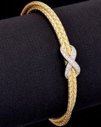 Meshmerise - 18k Over Silver 0.2 Ct. Tw. Diamond Bracelet - Lyst