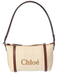 Chloé - Carry Raffia & Leather Shoulder Bag - Lyst