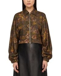 Lafayette 148 New York - Shirt Collar Wool & Silk-Blend Bomber Jacket - Lyst
