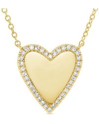 Sabrina Designs - 14K 0.09 Ct. Tw. Diamond Heart Necklace - Lyst