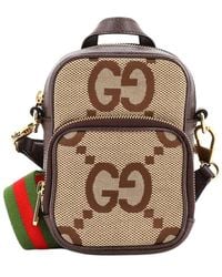 Gucci - Front Pocket Web Crossbody Bag Jumbo GG Canva Mini (authentic Pre-loved) - Lyst