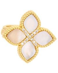 Juvell - 18k Plated Pearl Cz Ring - Lyst