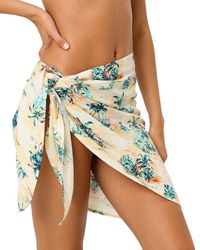 La Porte - Short Tie-Side Sarong Coverup - Lyst