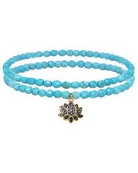 Rachel Reinhardt Jewelry - 18k Filled Cz Lotus Bracelet - Lyst