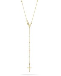 Ember Fine Jewelry 14k Rosary Necklace - White