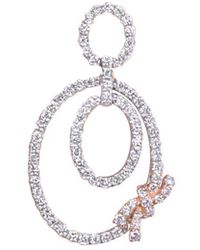 Diamond Select Cuts - 14K Two-Tone 0.88 Ct. Tw. Diamond Circular Earrings - Lyst