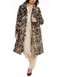 Donna Karan Zebra Print Coat - Natural
