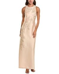 Badgley Mischka - Beaded Applique Gown - Lyst