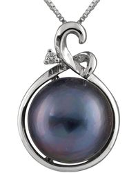 Splendid - 10-11Mm Pearl Cz Pendant - Lyst