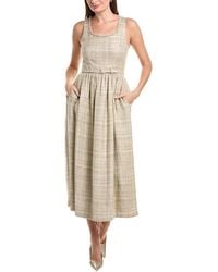 Adam Lippes - Scoop Neck Linen-Blend Dress - Lyst