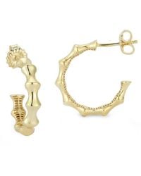 Chloe and Madison - 14k Over Silver Bamboo Huggie Earrings - Lyst