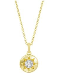 Savvy Cie - 14K Plated Cz Pendant Necklace - Lyst
