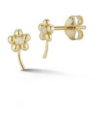 Ember Fine Jewelry - 14k 0.02 Ct. Tw. Diamond Flower Studs - Lyst