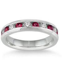 Gem Spark - 14k 1.18 Ct. Tw. Diamond & Ruby Ring - Lyst